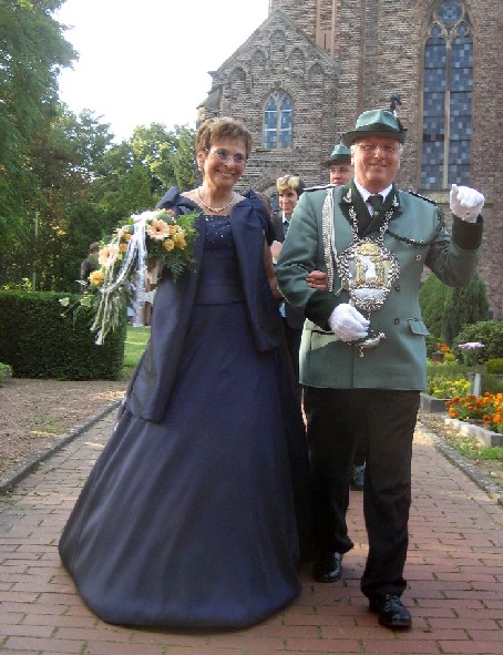 Knig 2007 Dieter Breuer mit Ehefrau Inge unmittelbar nach der Knungsmesse.